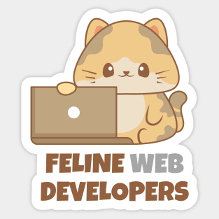 Feline Web Developers Cat Sticker